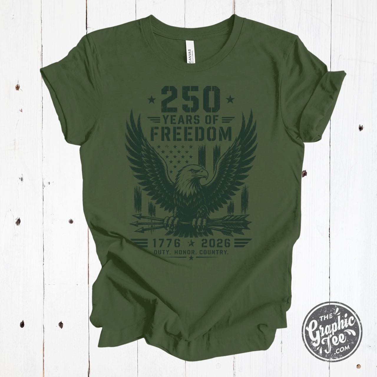 250 Years of Freedom Short Sleeve Graphic Tee - The Graphic Tee