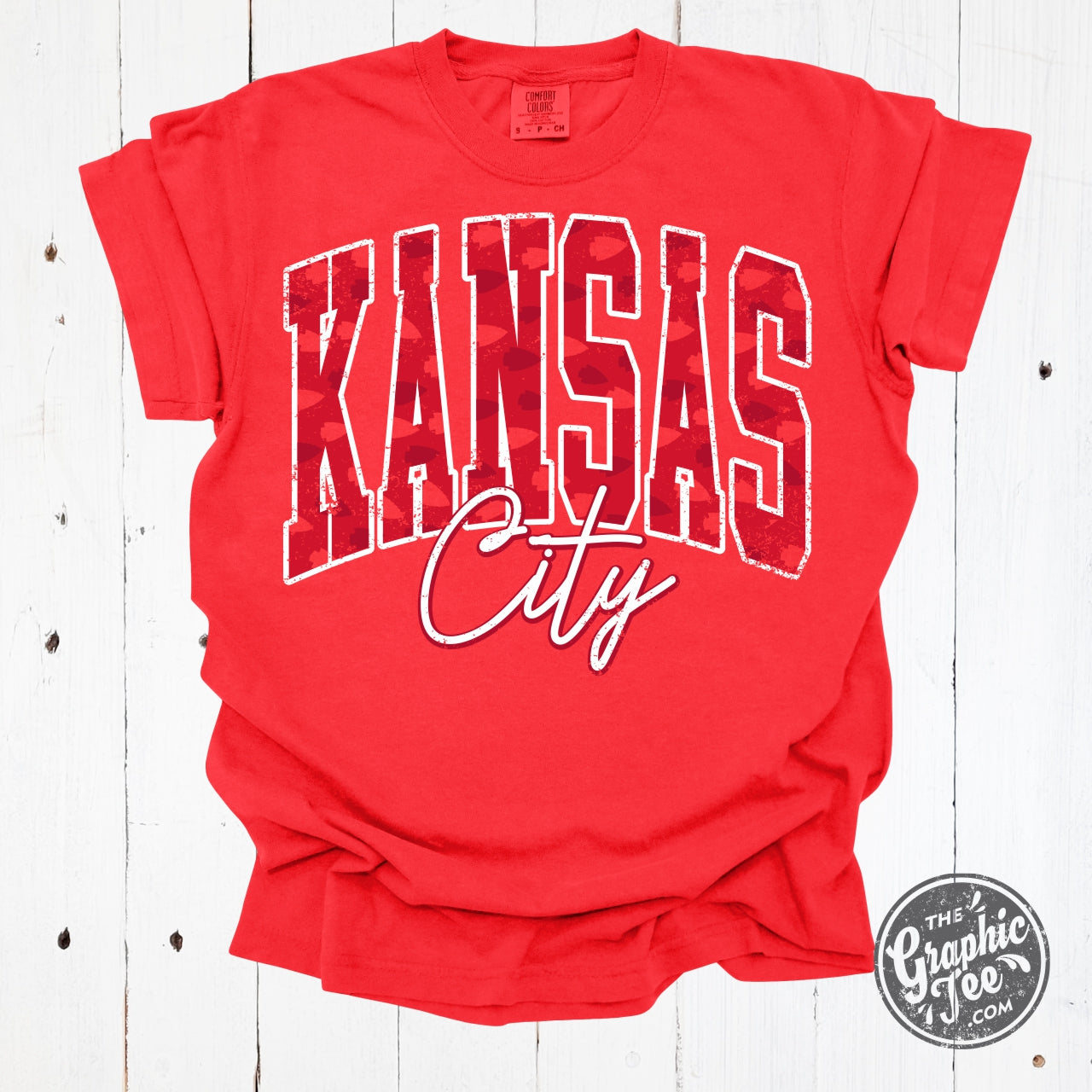 Kansas City Arrowhead Camo Paprika Pigment Dyed Tee