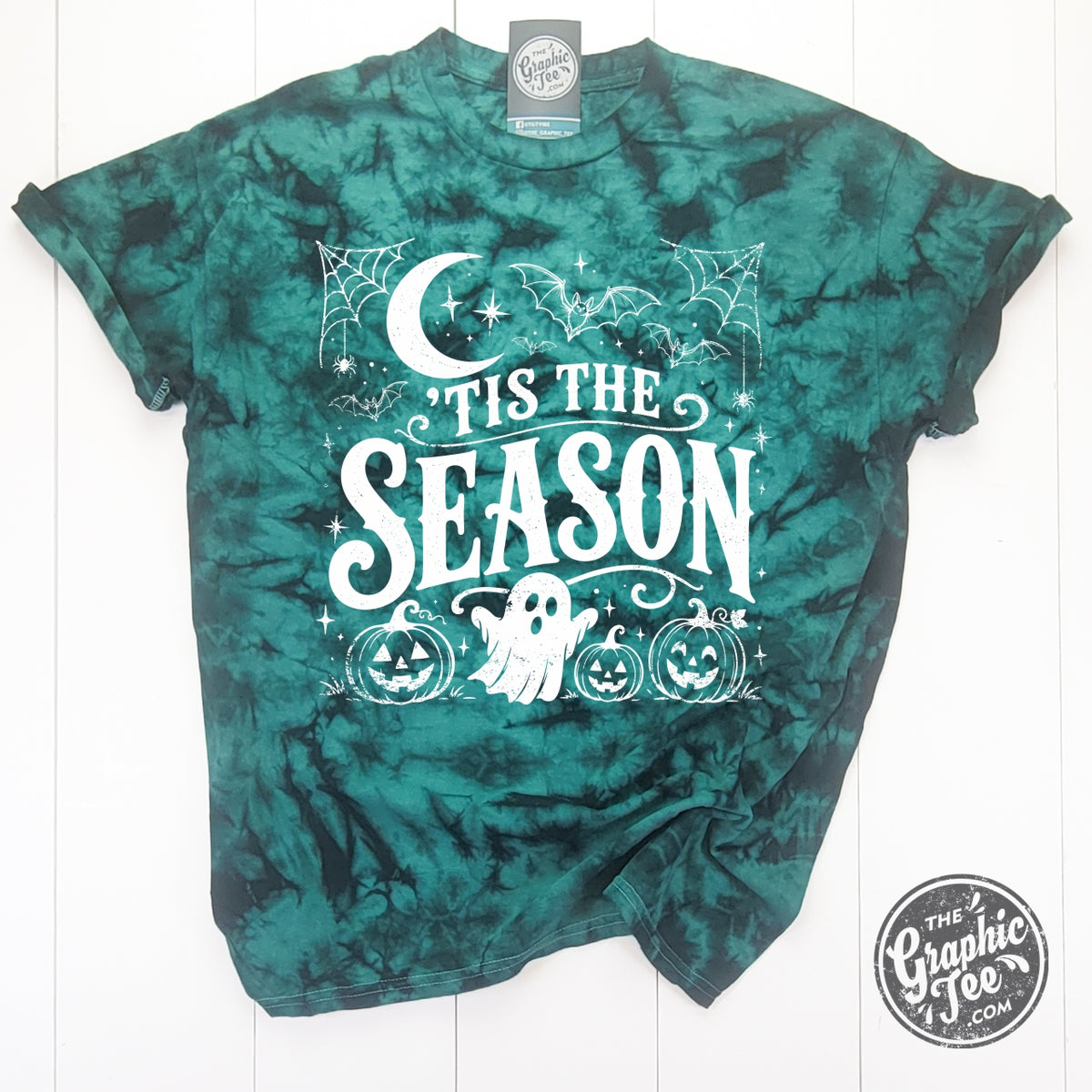 Tis the Season Halloween Tie Dyed Short Sleeve Tee
