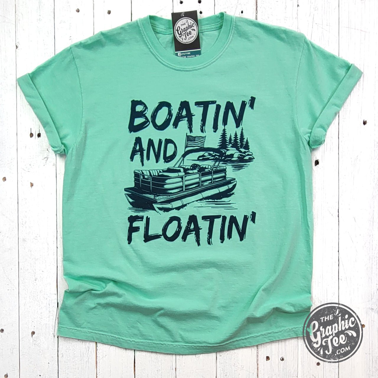Boatin' and Floatin' Pigment Dyed Tee - The Graphic Tee