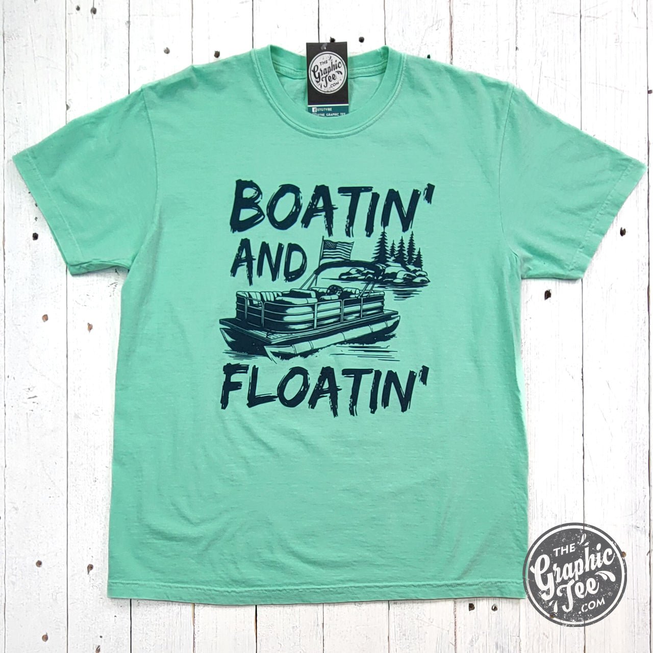 Boatin' and Floatin' Pigment Dyed Tee - The Graphic Tee