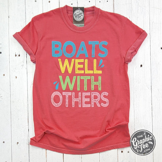 Boats Well With Others Pigment Dyed Tee - The Graphic Tee