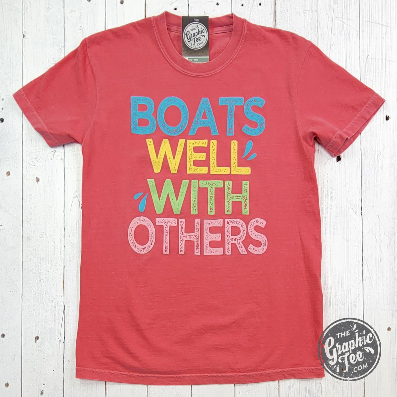 Boats Well With Others Pigment Dyed Tee - The Graphic Tee