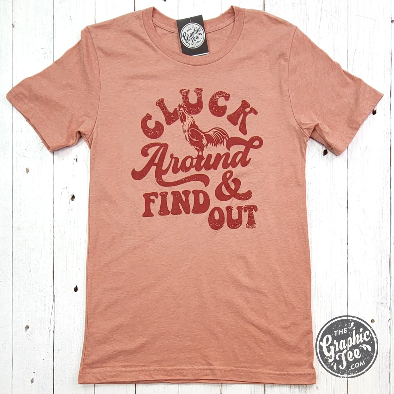 Cluck Around and Find Out Heather Sunset Short Sleeve Tee - The Graphic Tee