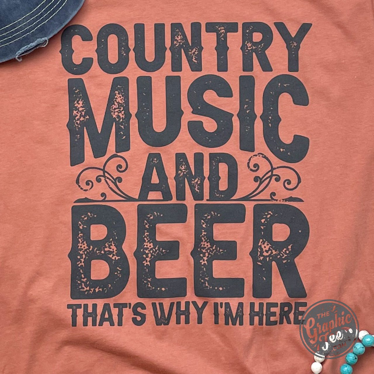 Country Music and Beer Short Sleeve Tee - The Graphic Tee