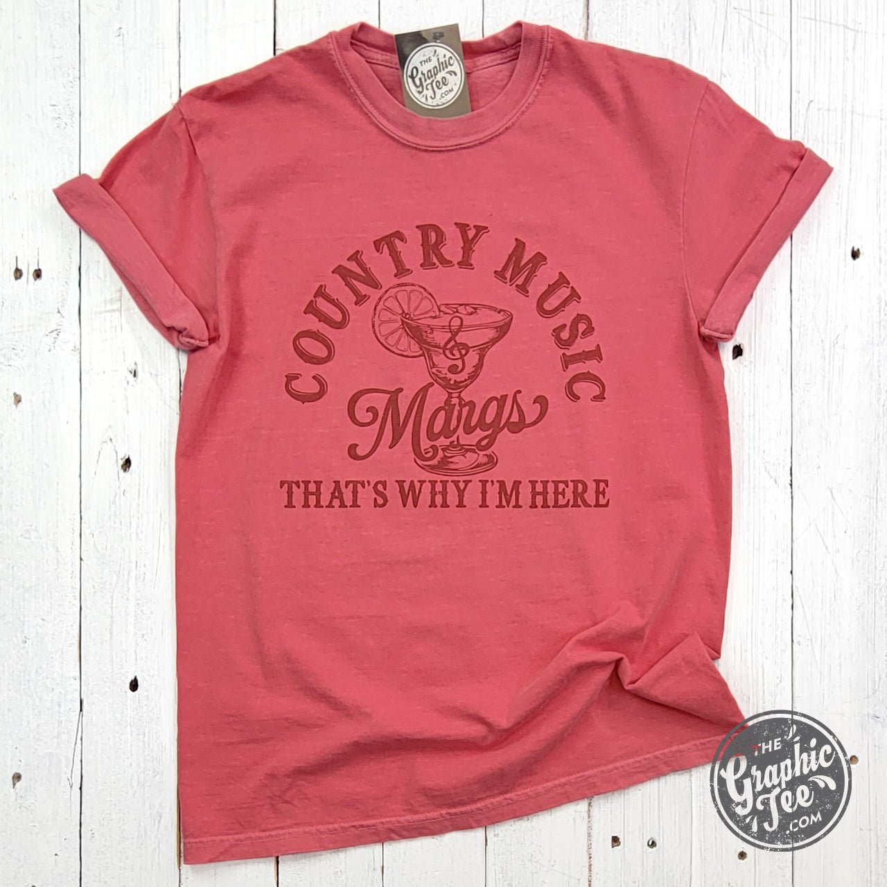 Country Music and Margs Watermelon Garment Dyed Short Sleeve Tee - The Graphic Tee
