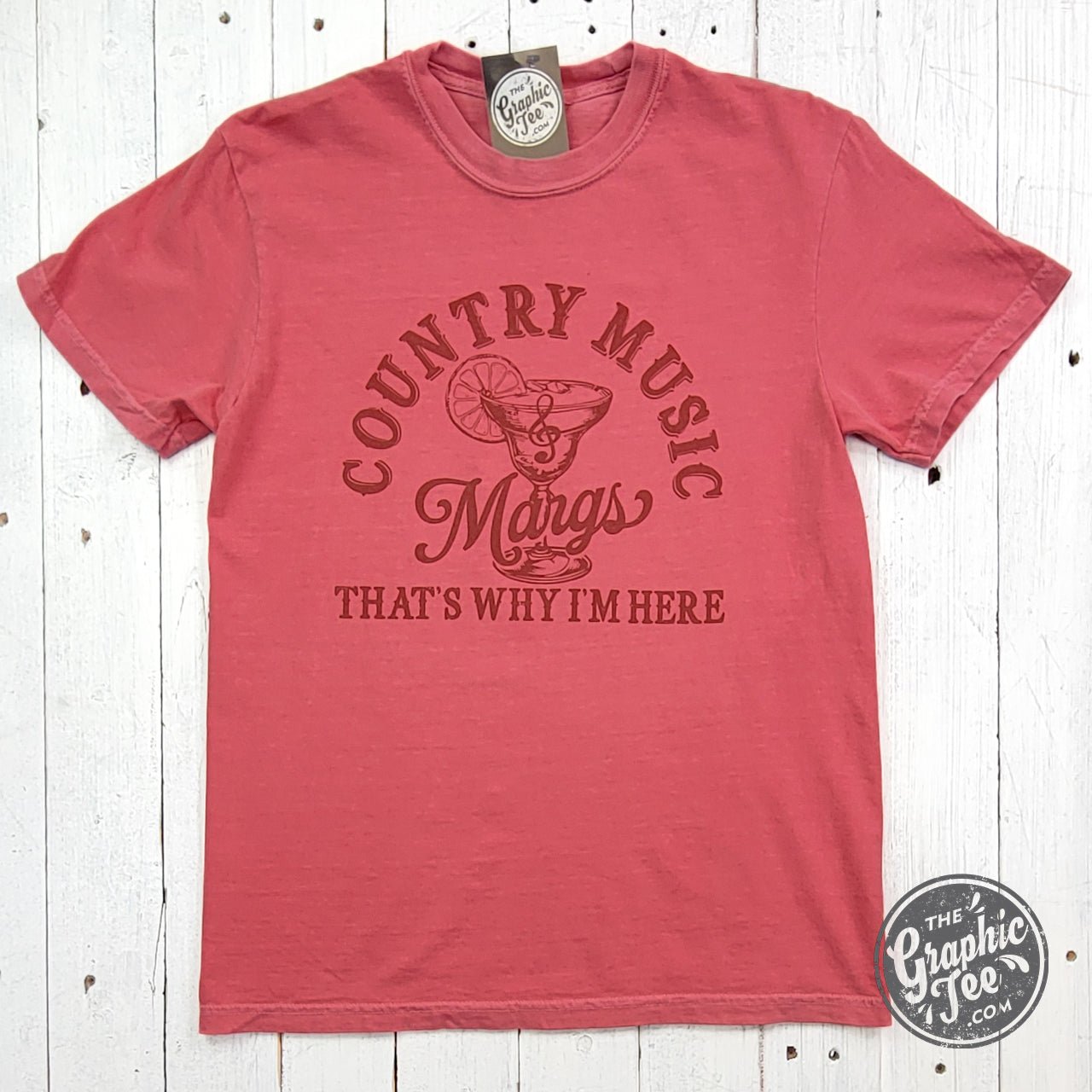 Country Music and Margs Watermelon Garment Dyed Short Sleeve Tee - The Graphic Tee