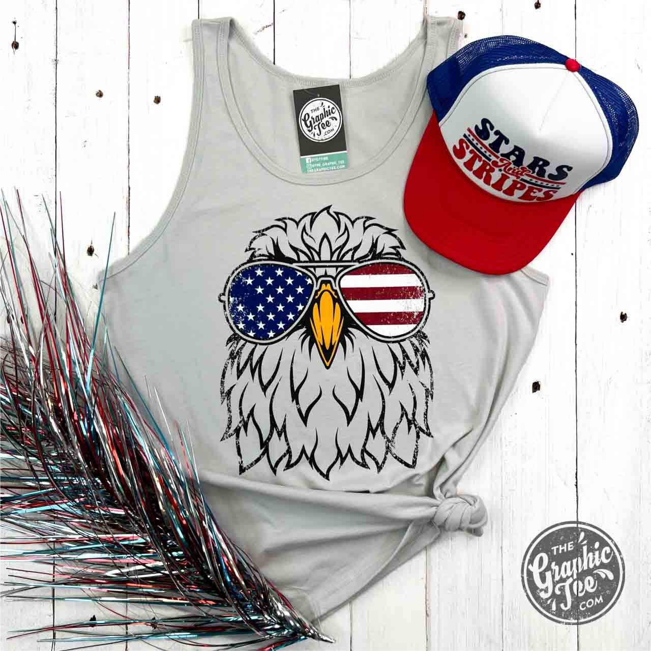 Eagle Aviator Silver Unisex Tank - The Graphic Tee