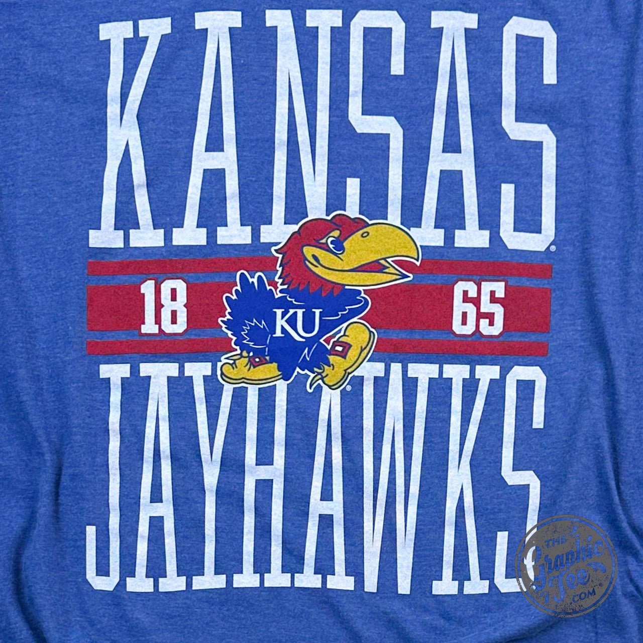 Erin Kansas University Short Sleeve Crew Neck Vintage Boyfriend Top - The Graphic Tee