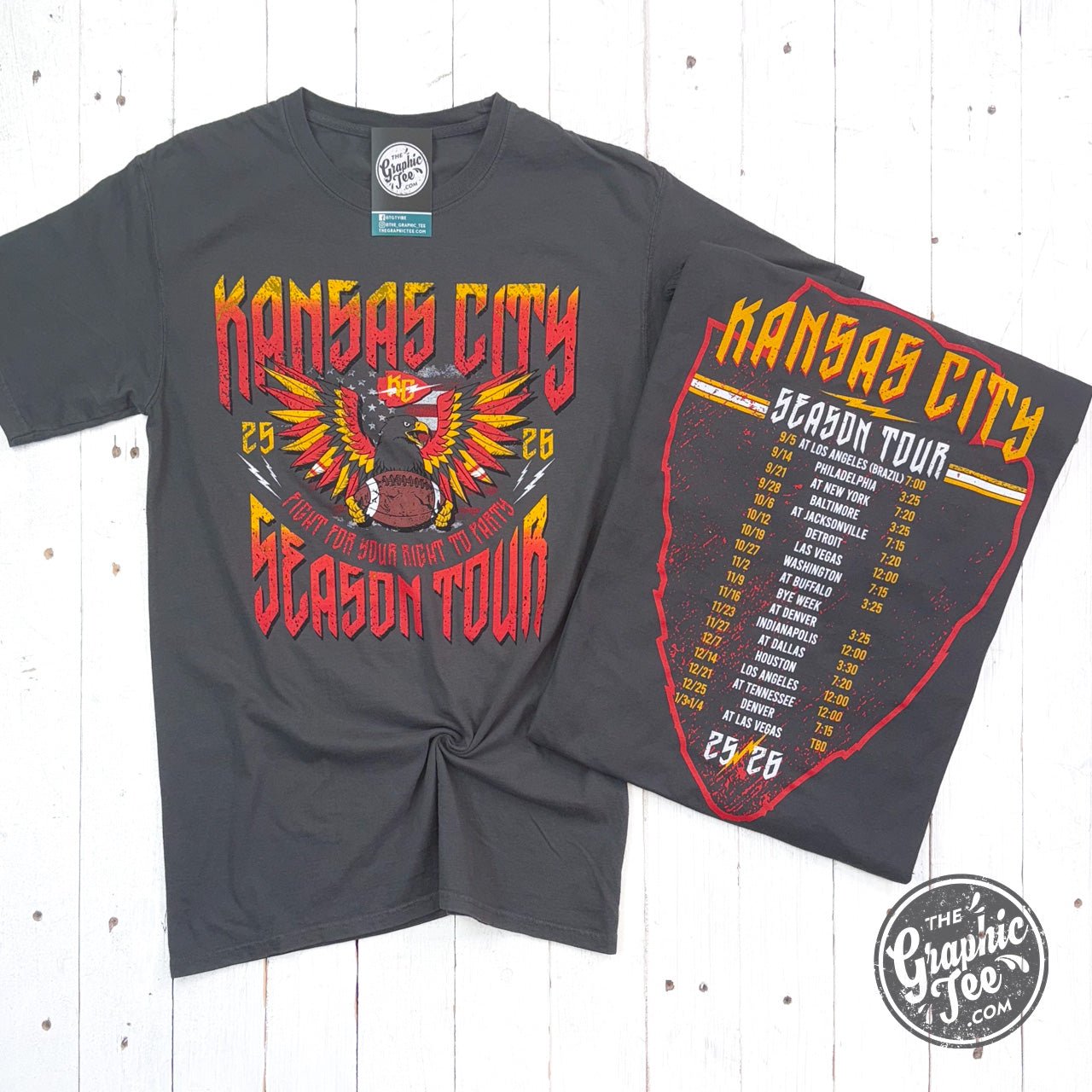 Kansas City Season Tour Concert Comfort Wash Unisex Short Sleeve Tee - The Graphic Tee