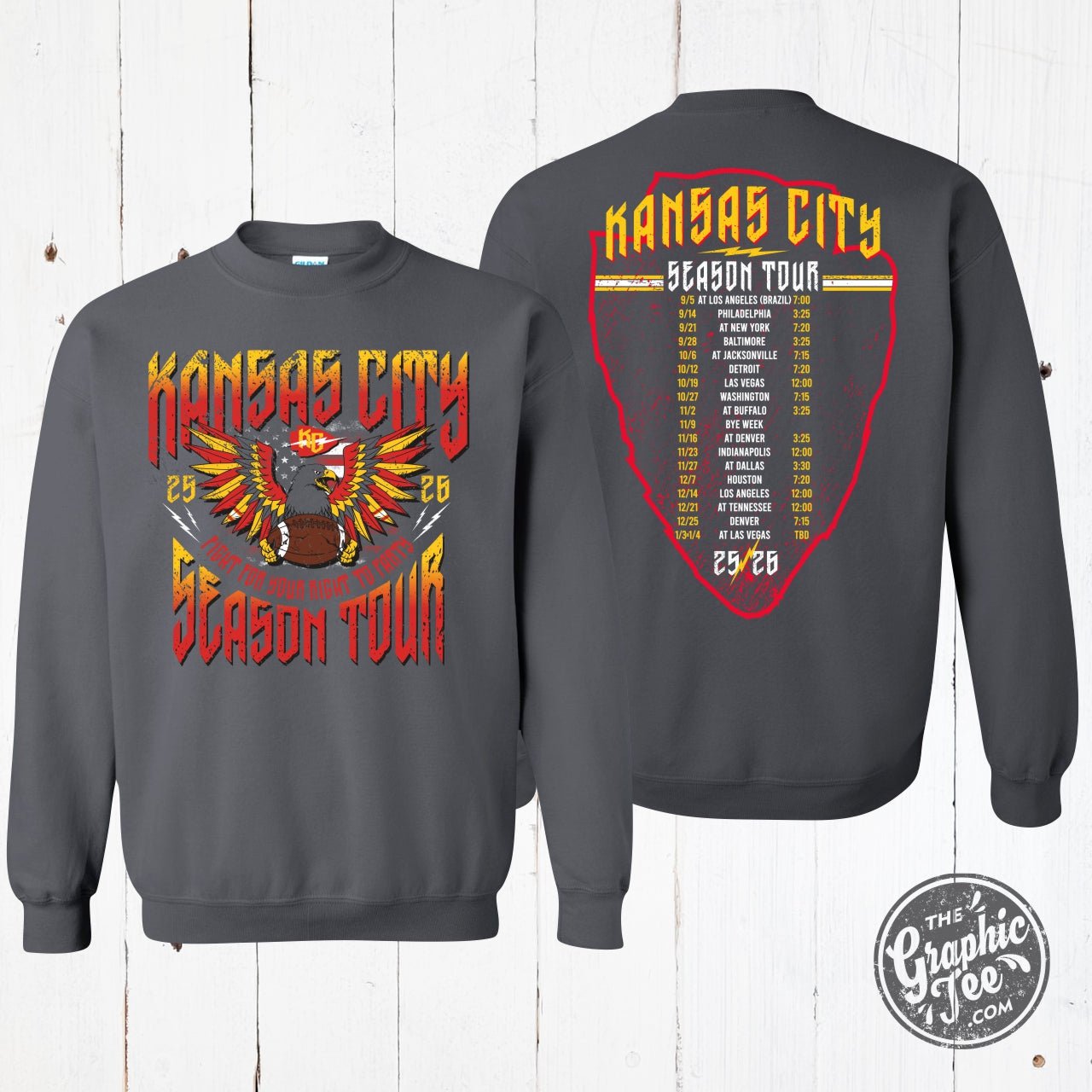 Kansas City Season Tour Concert Crewneck Sweatshirt - The Graphic Tee