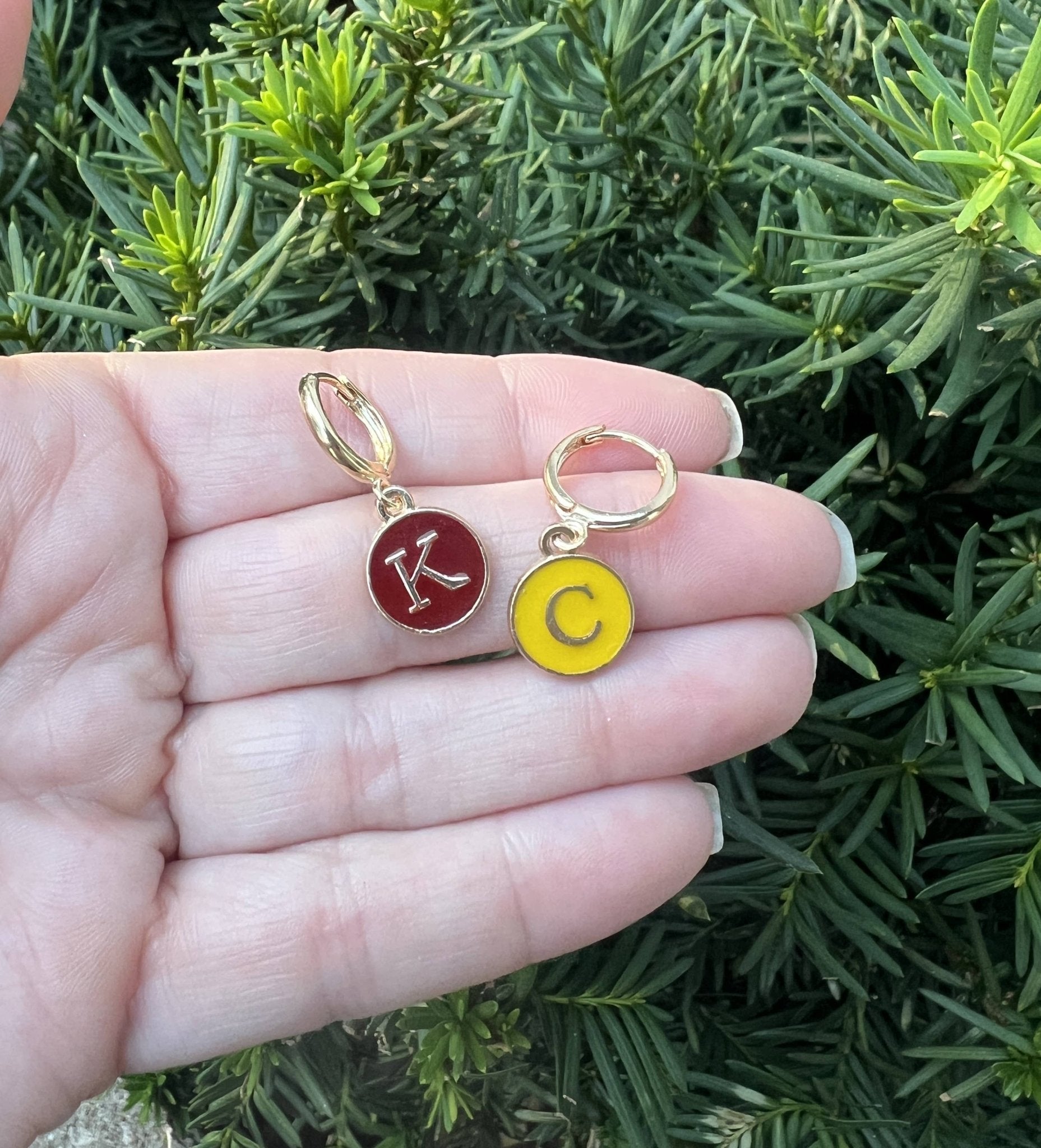 KC Red Yellow Game Day Huggie Hoops Kansas City - The Graphic Tee