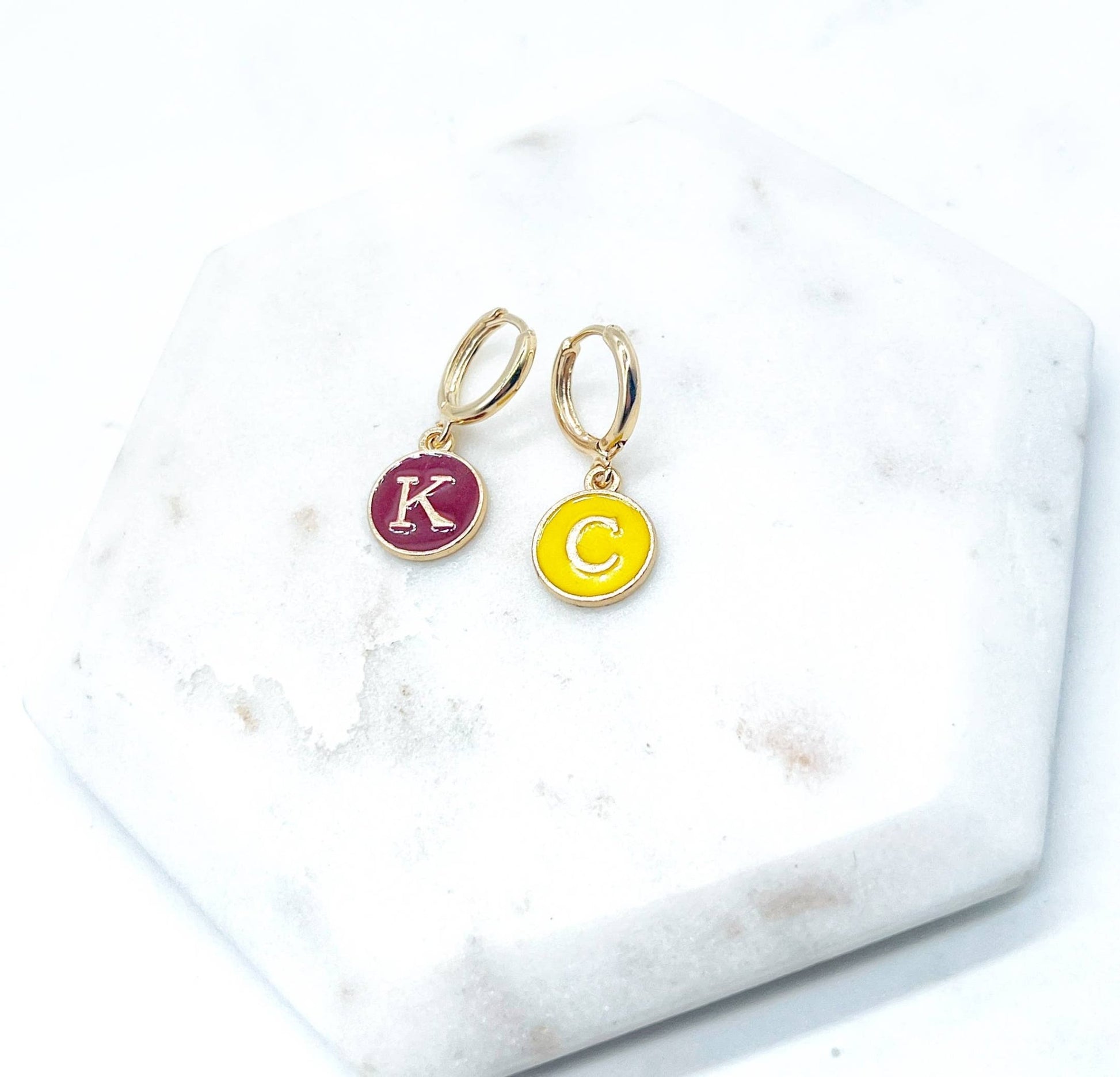 KC Red Yellow Game Day Huggie Hoops Kansas City - The Graphic Tee