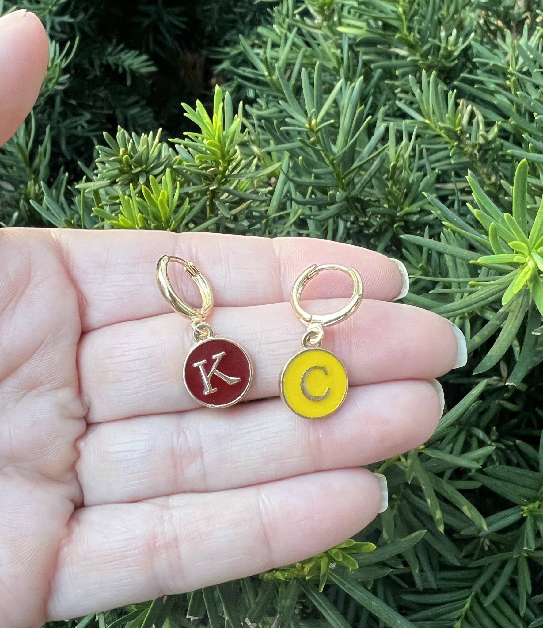 KC Red Yellow Game Day Huggie Hoops Kansas City - The Graphic Tee