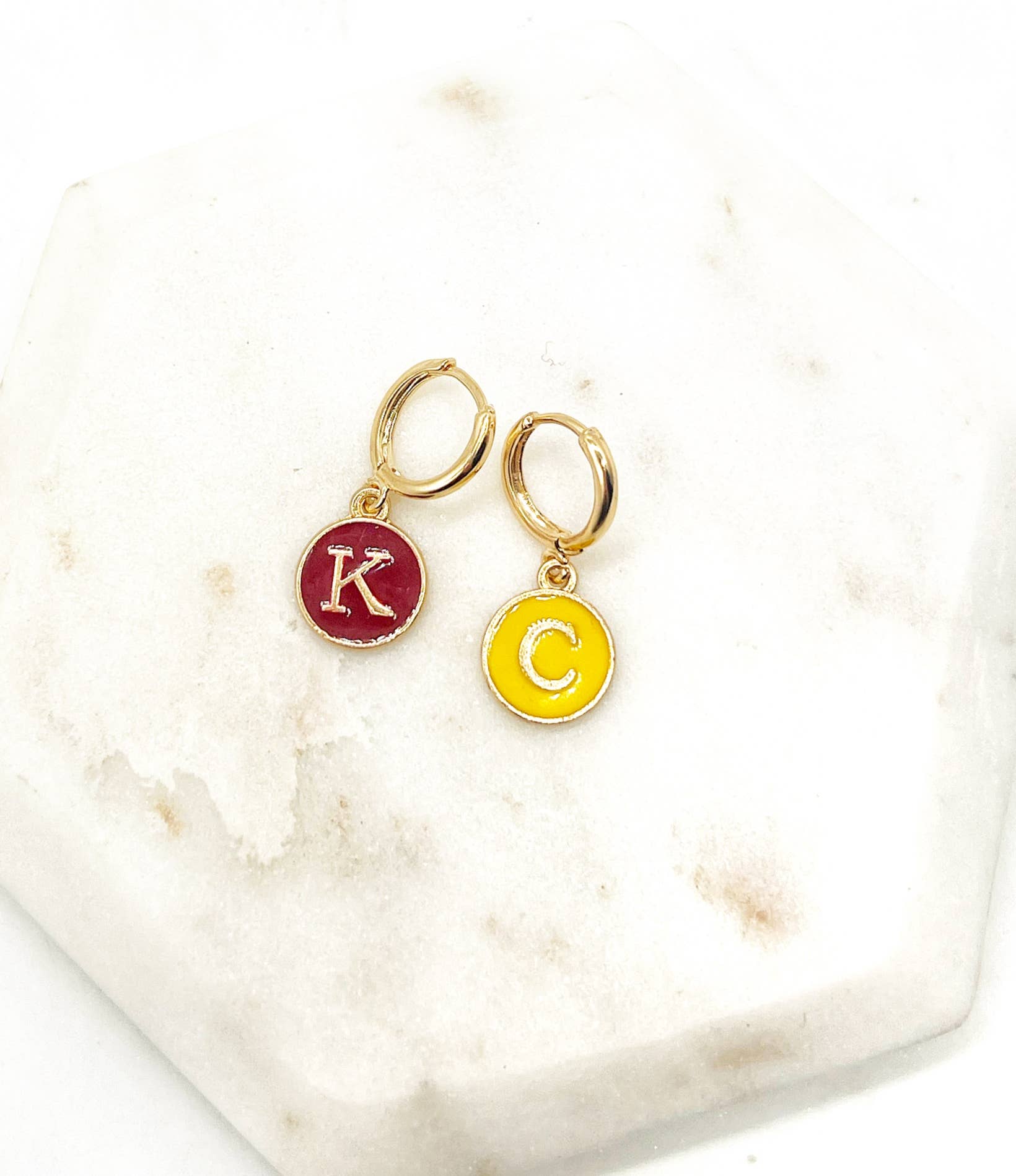 KC Red Yellow Game Day Huggie Hoops Kansas City - The Graphic Tee