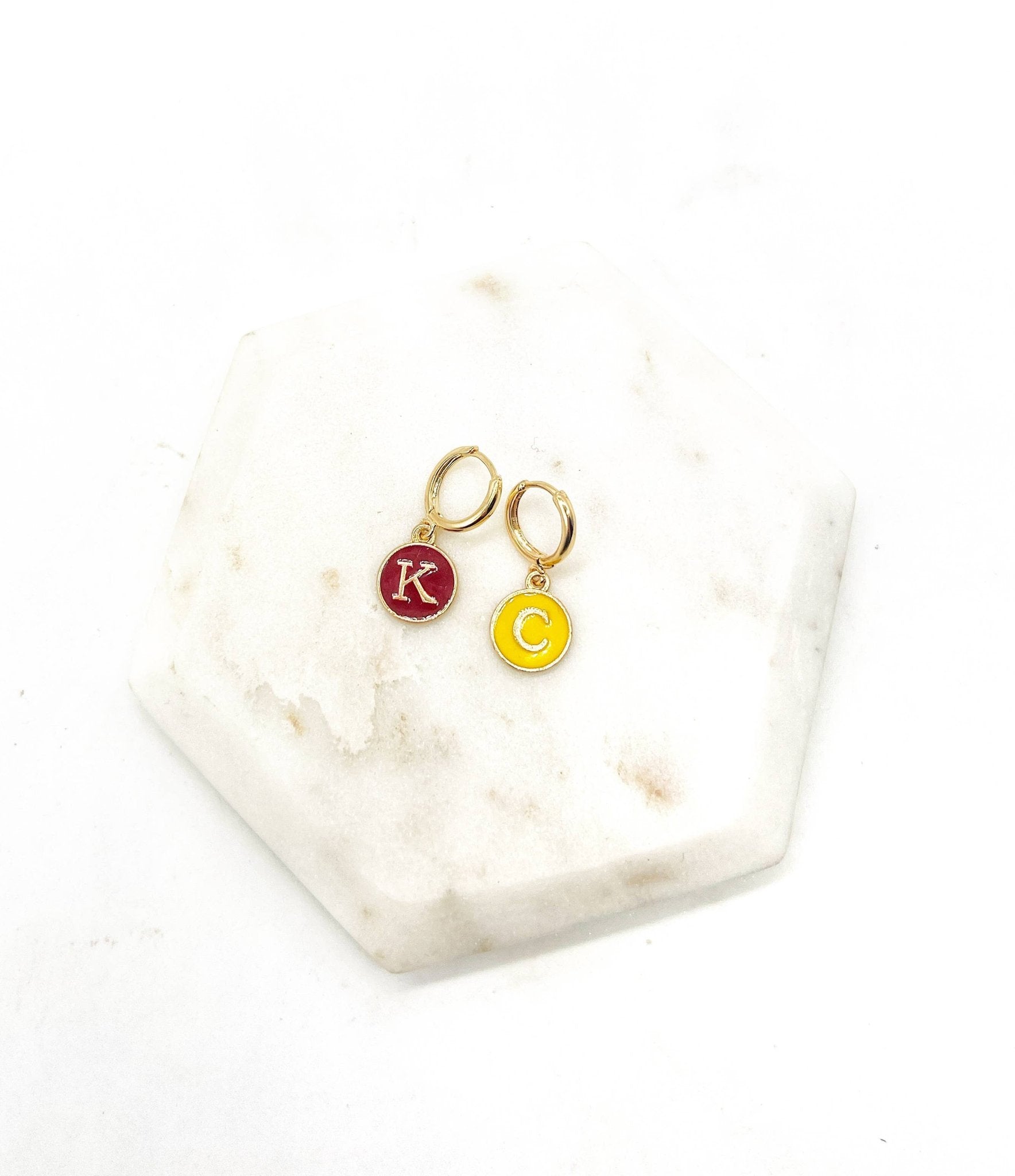 KC Red Yellow Game Day Huggie Hoops Kansas City - The Graphic Tee