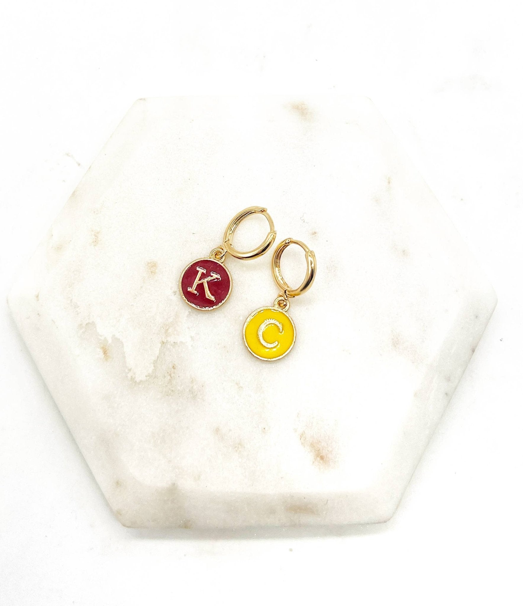 KC Red Yellow Game Day Huggie Hoops Kansas City - The Graphic Tee