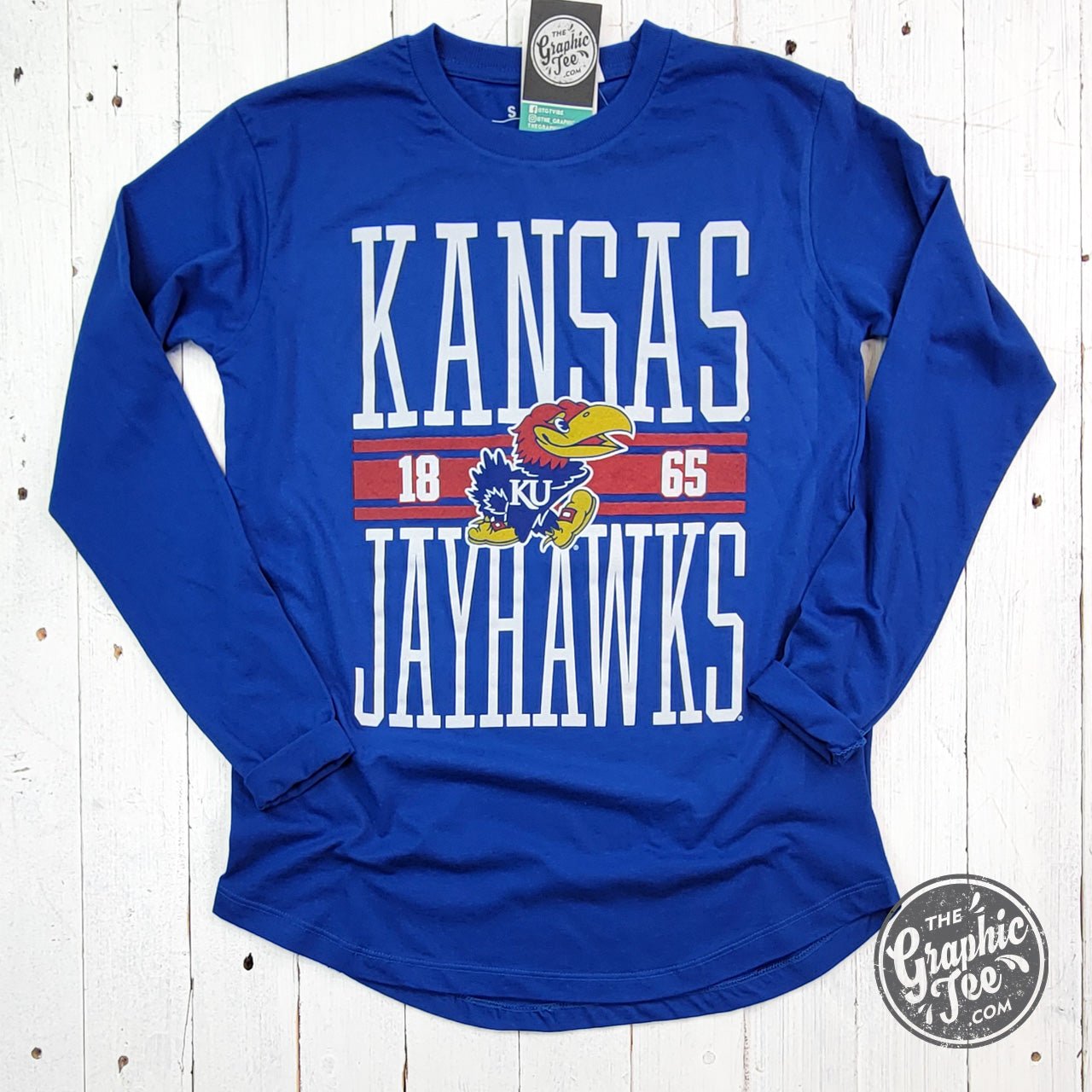 Lynn Kansas University Long Sleeve Crew Neck Rounded Bottom Jersey Top Licensed Apparel - The Graphic Tee