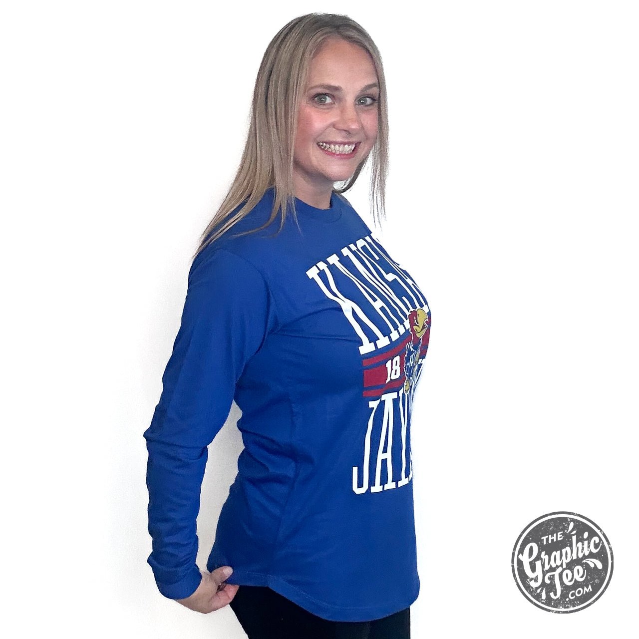Lynn Kansas University Long Sleeve Crew Neck Rounded Bottom Jersey Top Licensed Apparel - The Graphic Tee