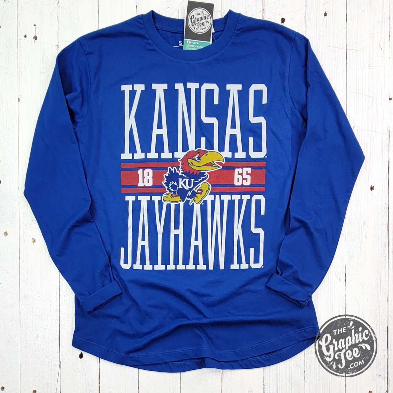 Lynn Kansas University Long Sleeve Crew Neck Rounded Bottom Jersey Top Licensed Apparel - The Graphic Tee