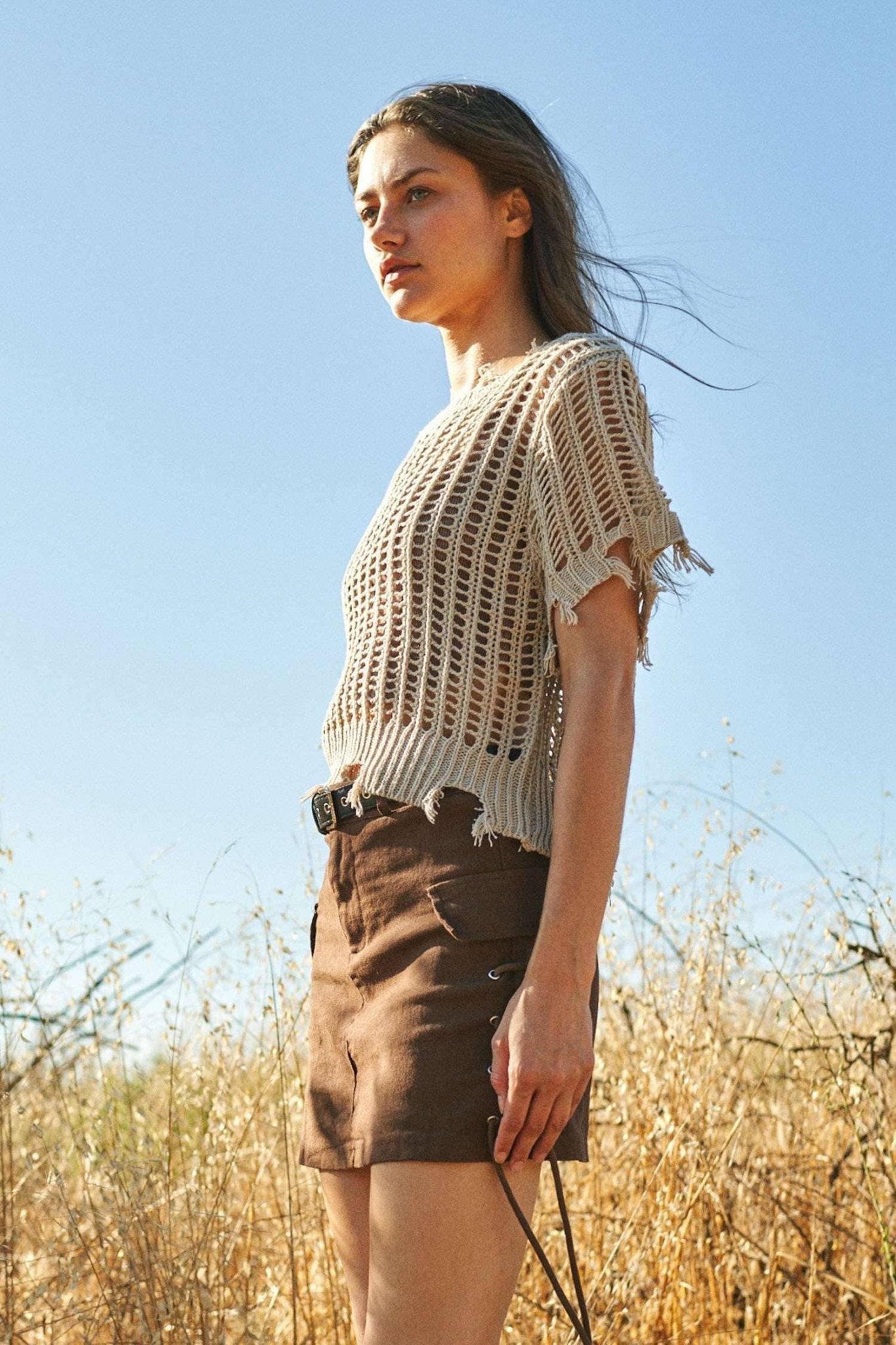 Nicky Crochet Cover Up Top - The Graphic Tee