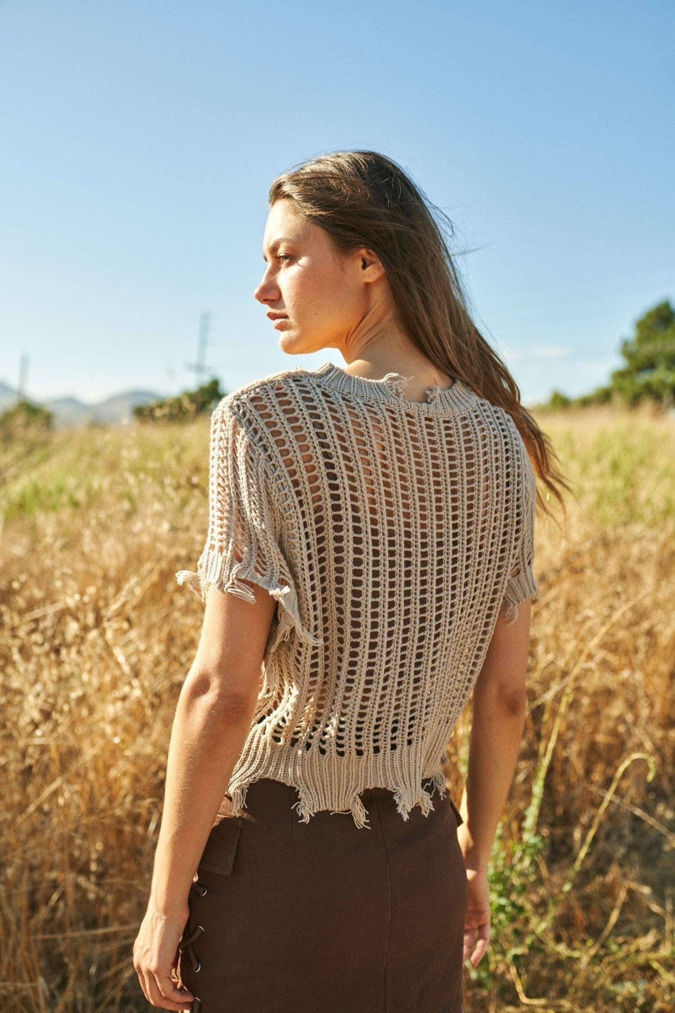 Nicky Crochet Cover Up Top - The Graphic Tee