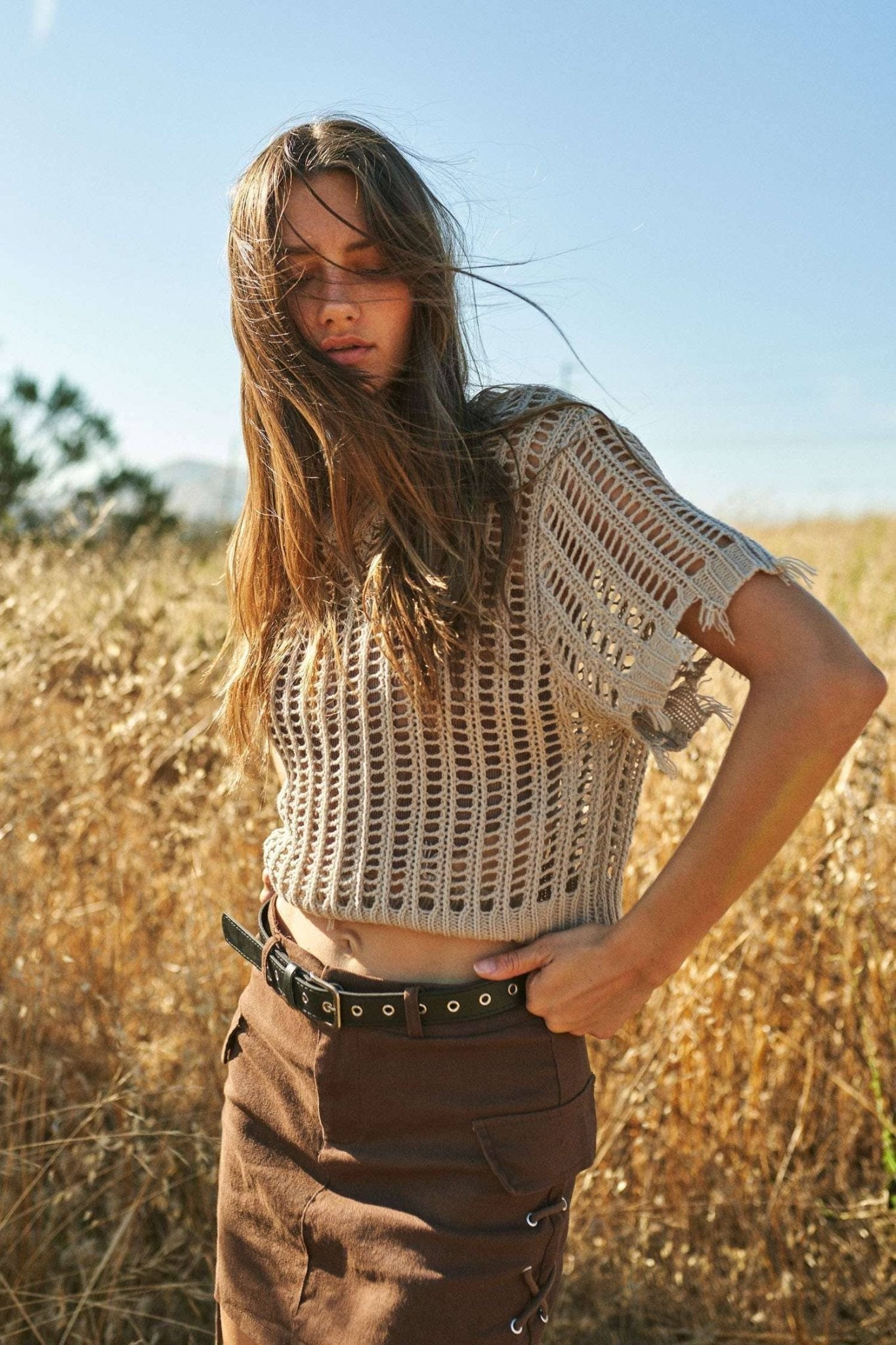 Nicky Crochet Cover Up Top - The Graphic Tee