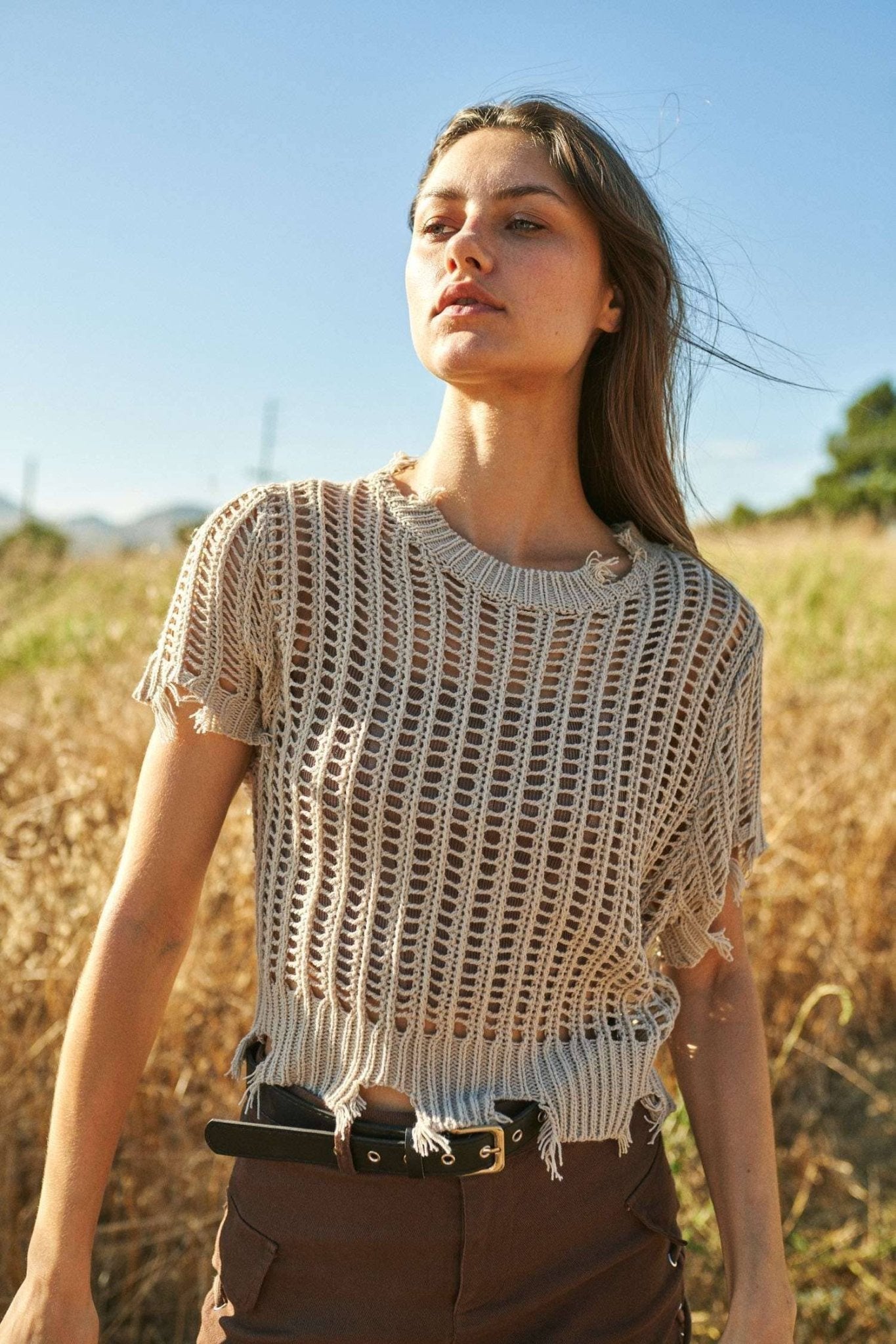 Nicky Crochet Cover Up Top - The Graphic Tee