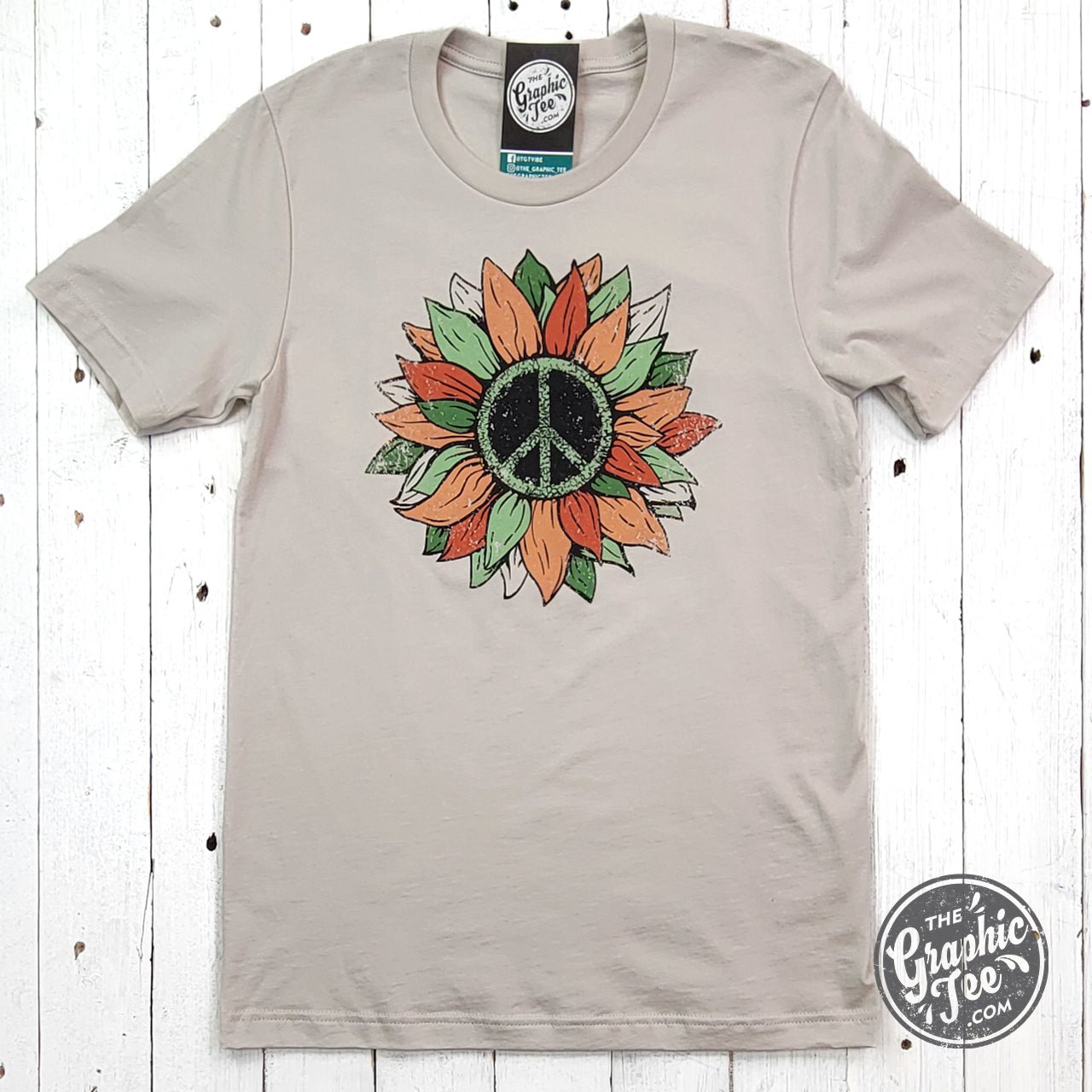 Peace Sunflower Short Sleeve Tee - The Graphic Tee