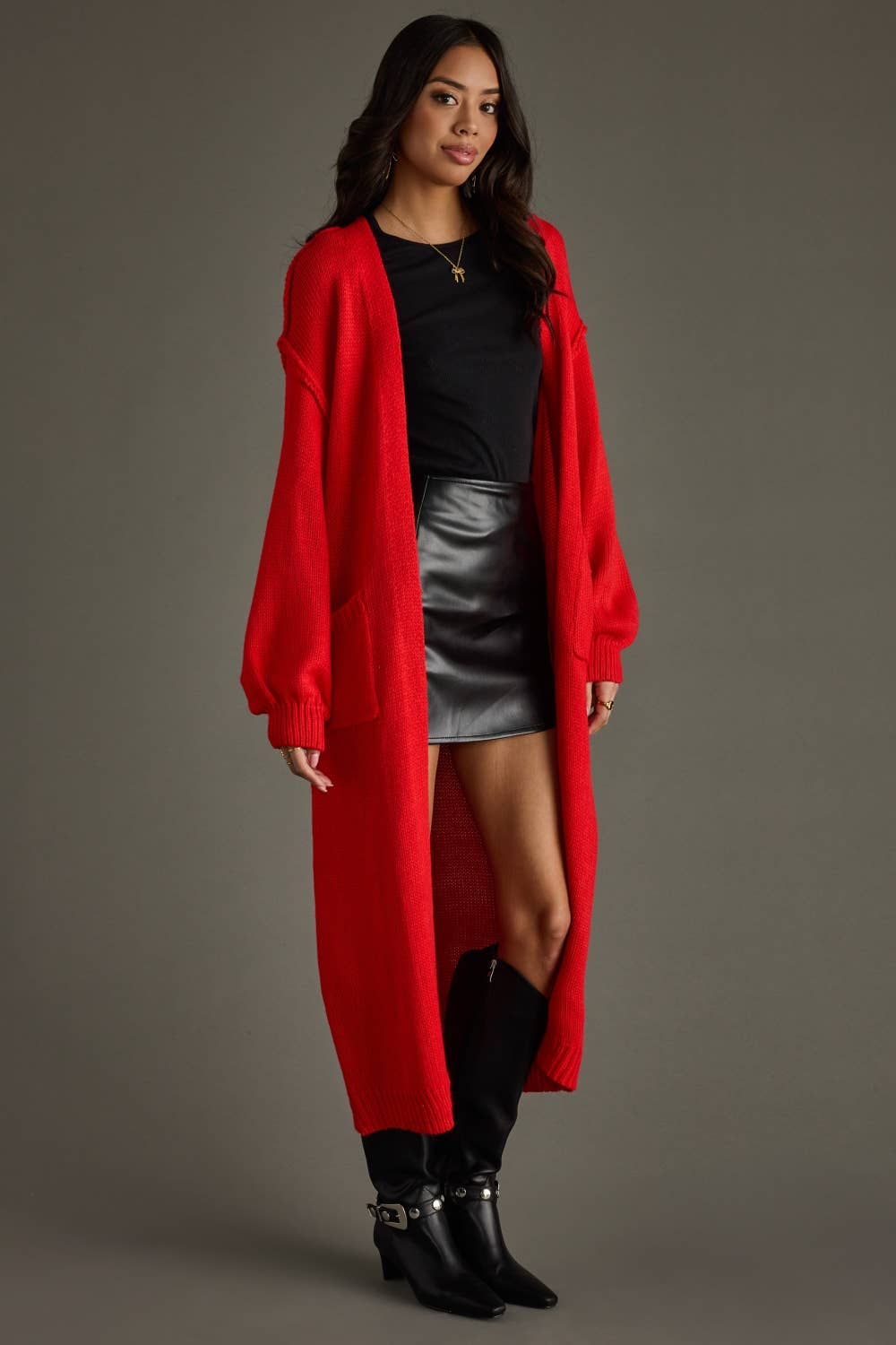 Ruby Red Duster Cardigan - The Graphic Tee