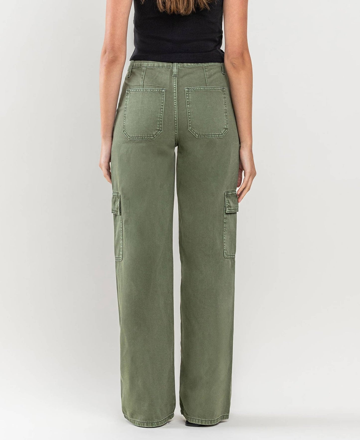 Serena High Rise Utility Cargo Wide Jeans - The Graphic Tee
