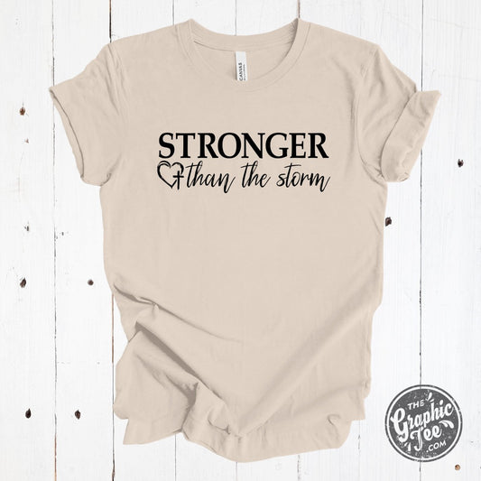 Stronger than the Storm Crewneck Tee - The Graphic Tee