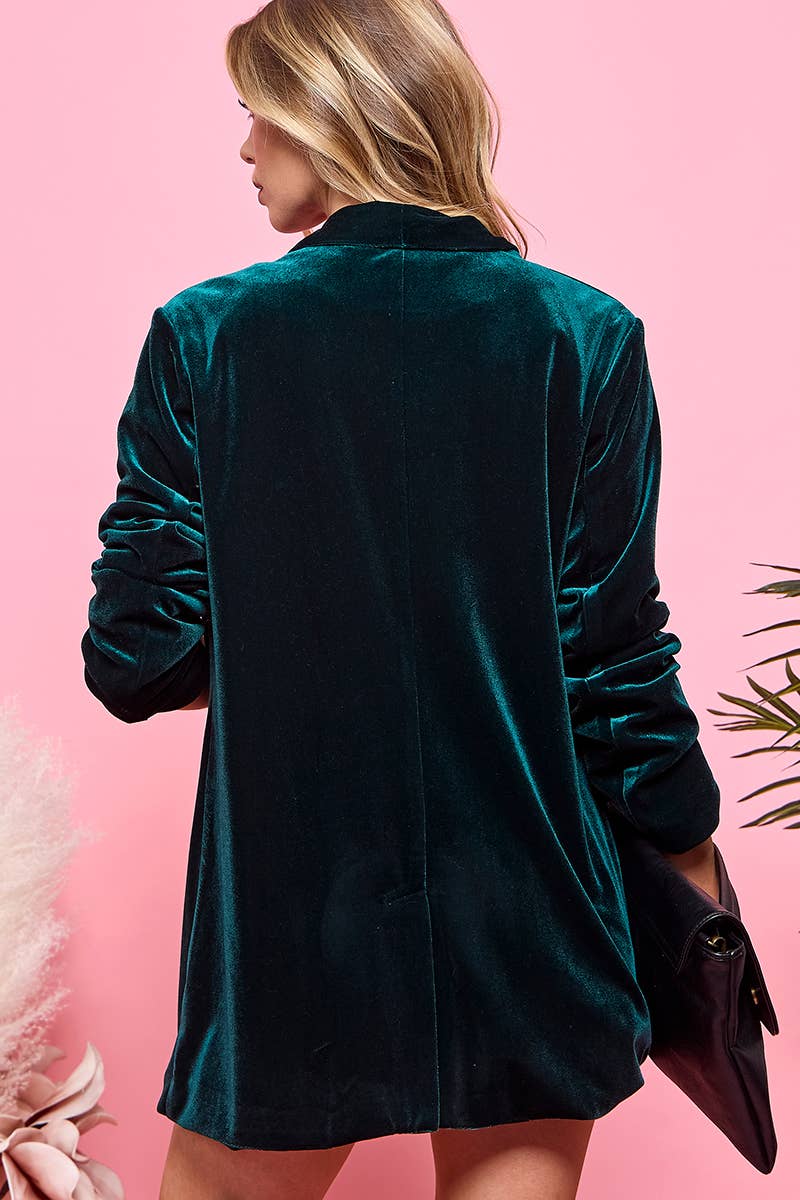 Your New Favorite Pocketed Velvet Blazer - The Graphic Tee