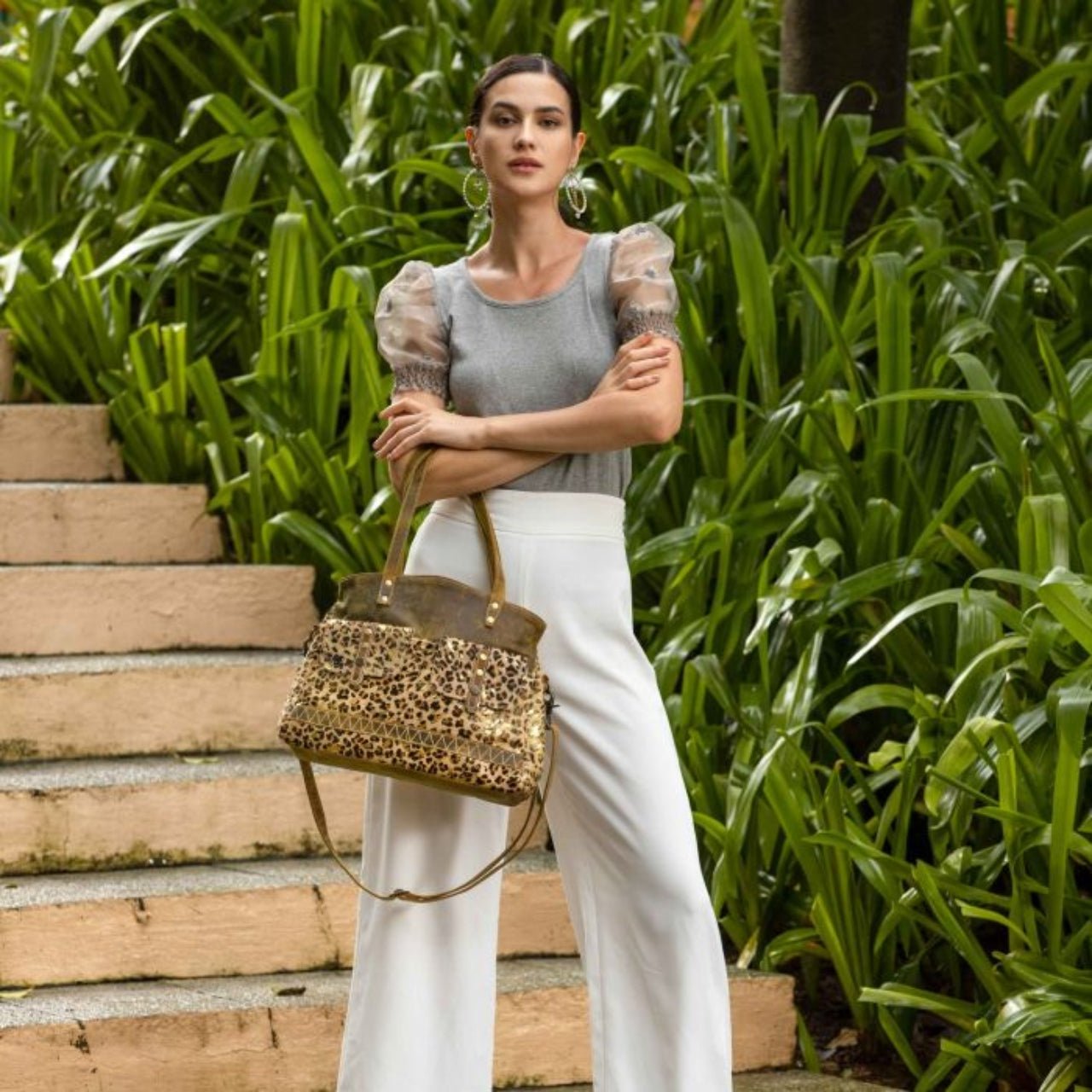 2564 Myra Wild In Woods Canvas & Hairon Bag - The Graphic Tee
