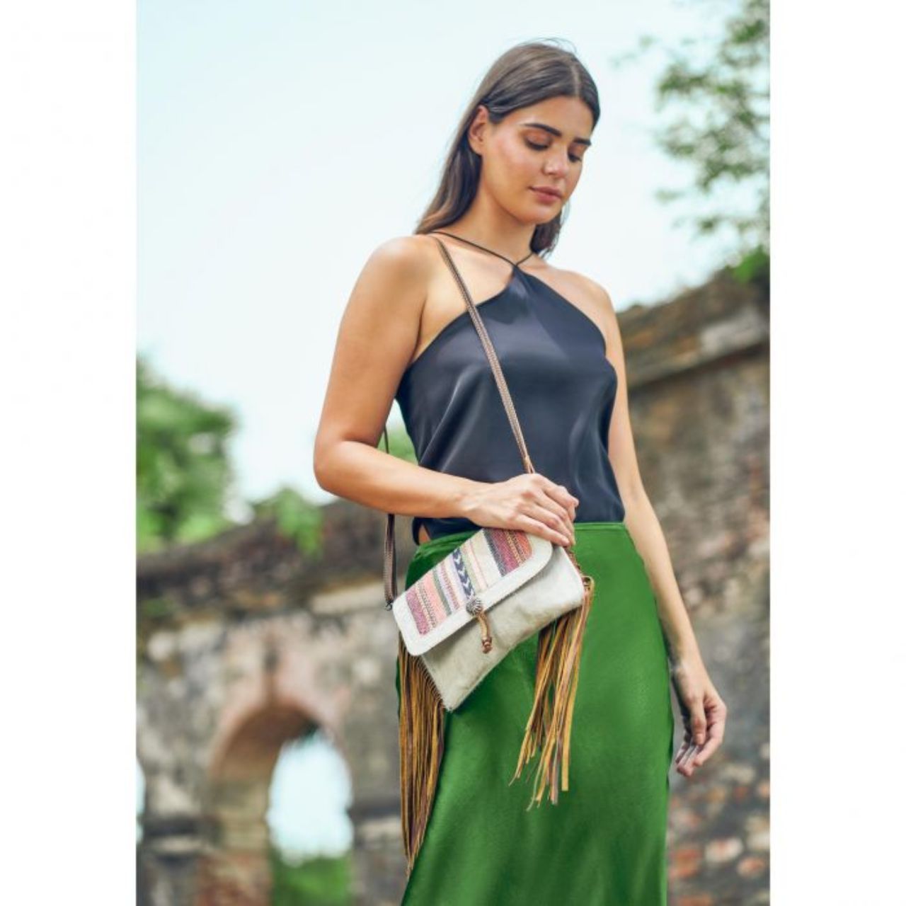 3816 Myra Delilcate Hues Leather and Hair On Bag - The Graphic Tee