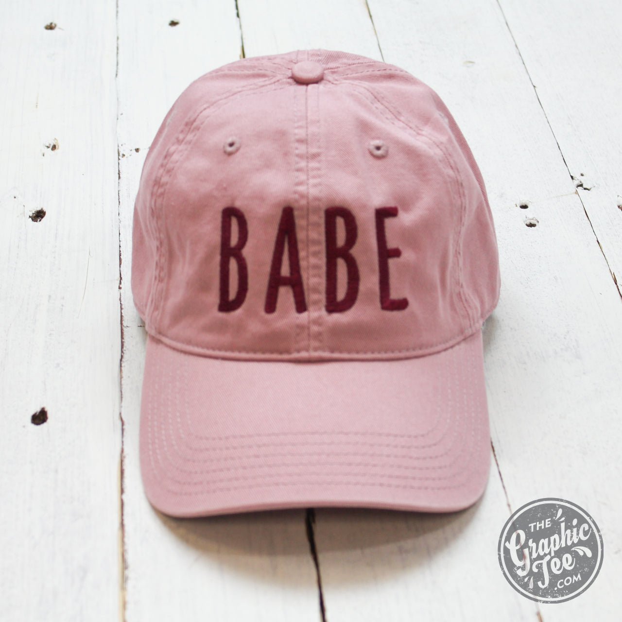Babe - Dusty Rose Relaxed Twill Dad Hat - The Graphic Tee