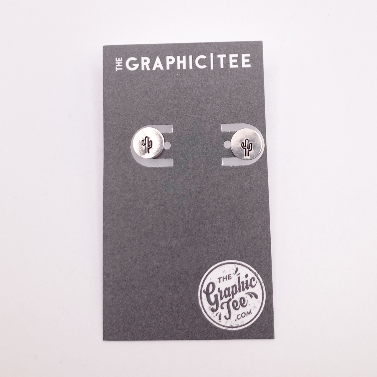 Cactus Sterling Silver 9.5mm Studs - The Graphic Tee