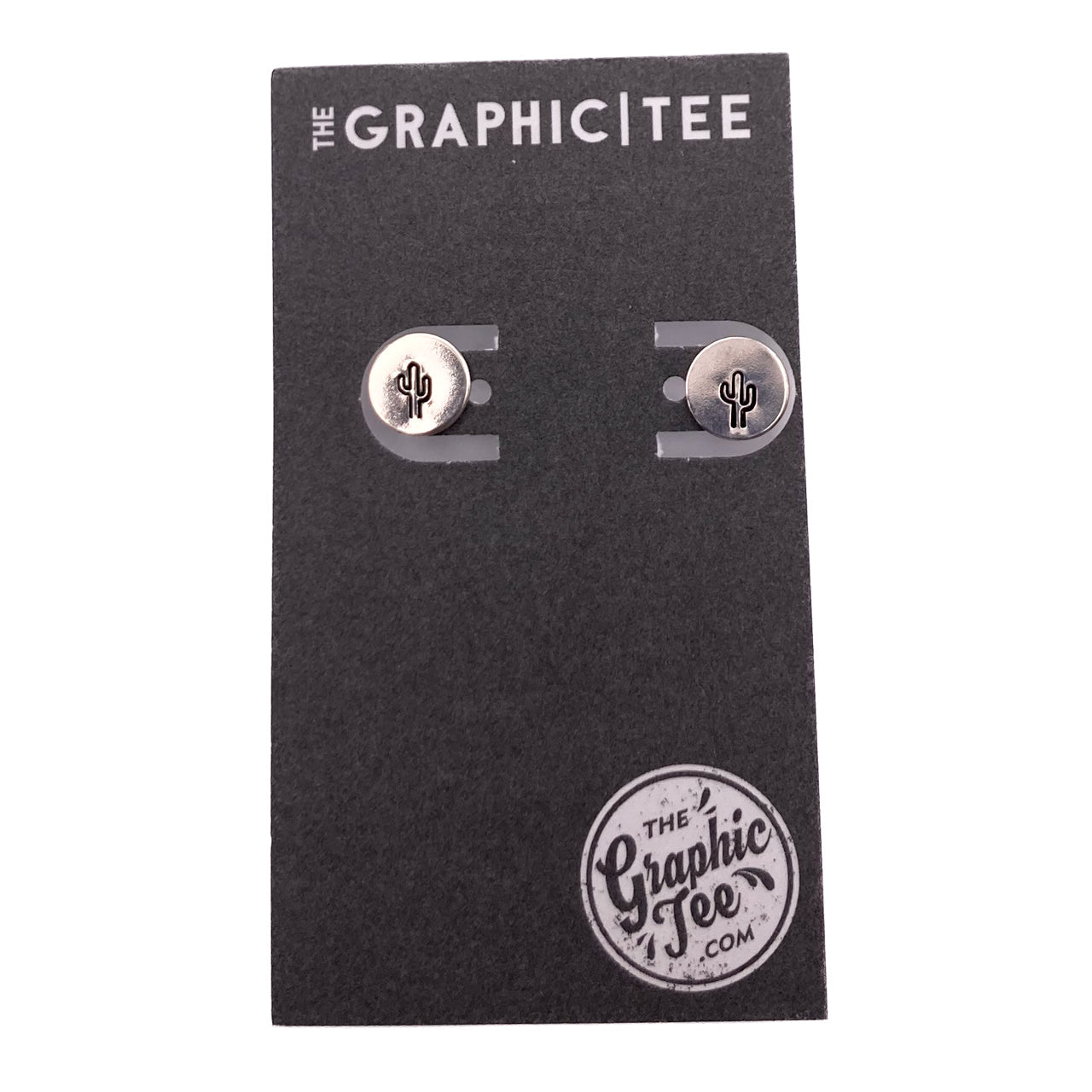 Cactus Sterling Silver 9.5mm Studs - The Graphic Tee