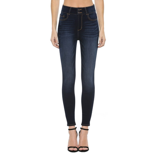 Cello High Rise 2 Button Waistband Skinny Jean - The Graphic Tee