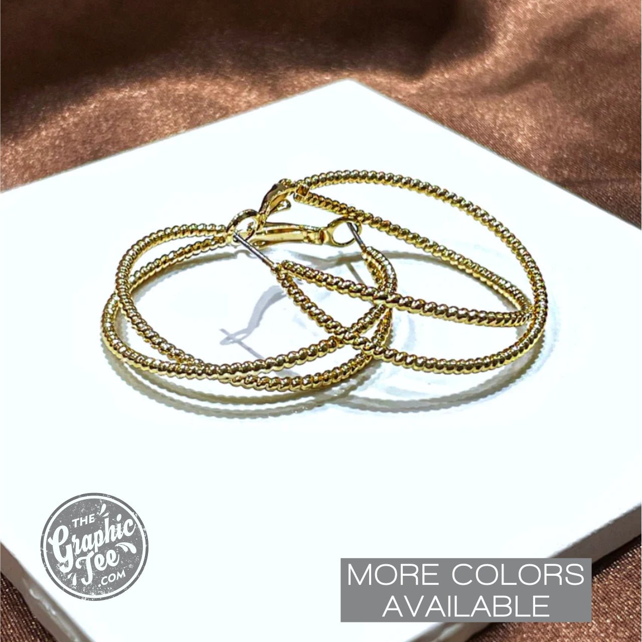 Chrissy Criss Cross Textured Hoop Earrings - The Graphic Tee
