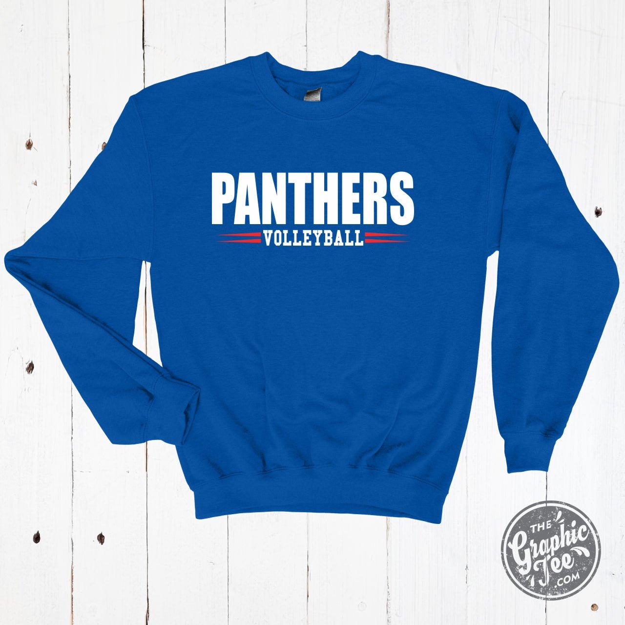 *Custom* Double Pointed Stripe Crewneck Sweatshirt - The Graphic Tee