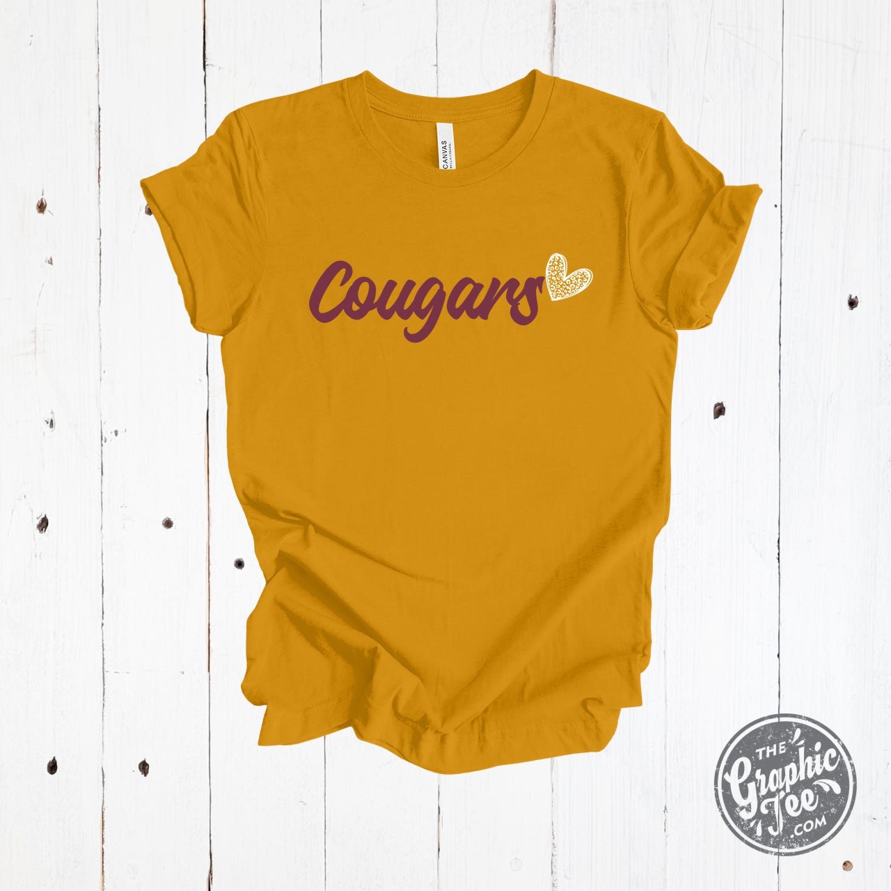 *Custom* Leopard Heart Short Sleeve Tee - The Graphic Tee