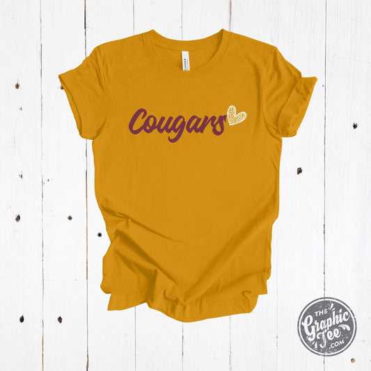 *Custom* Leopard Heart Short Sleeve Tee - The Graphic Tee