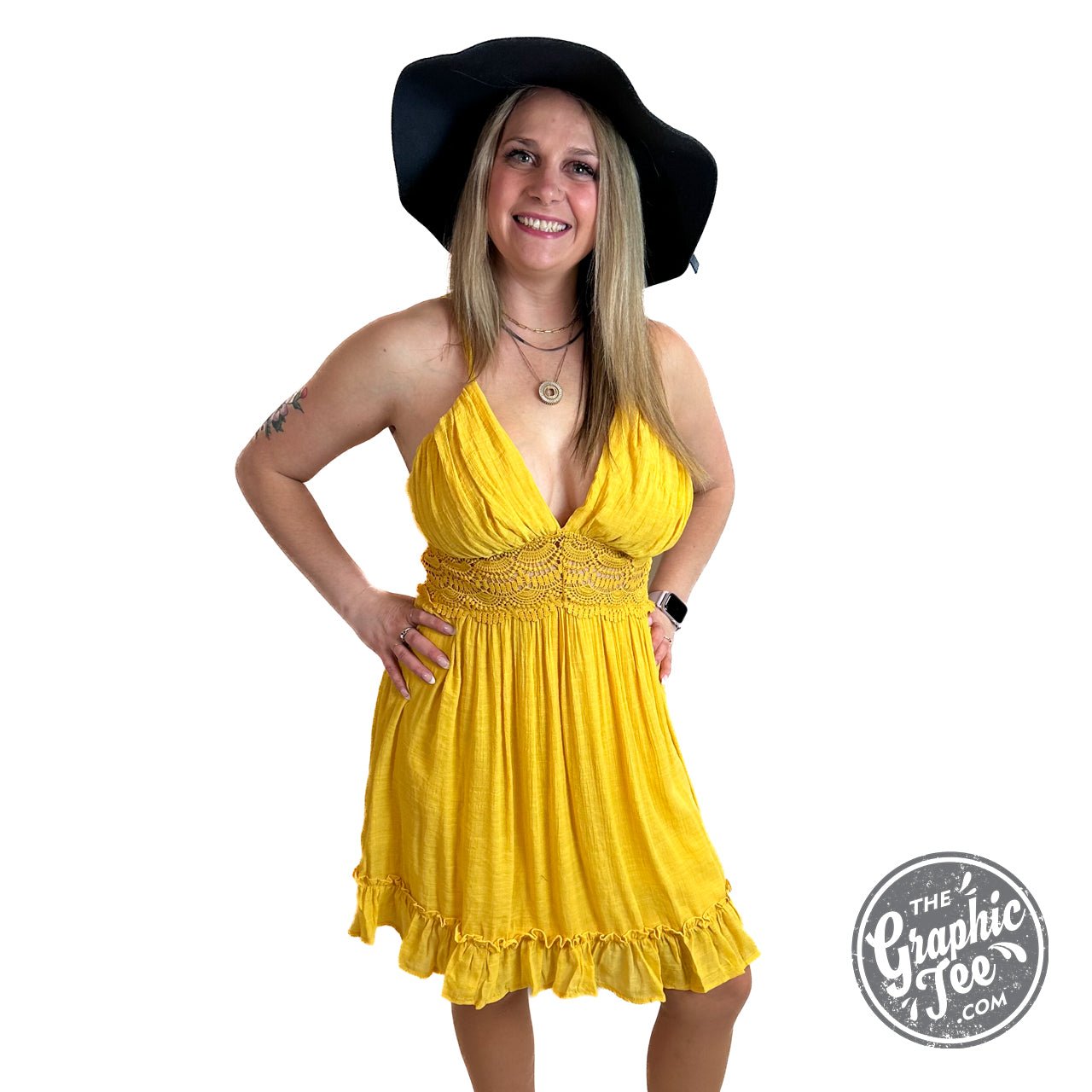 Dayna Mustard Chic Dress - The Graphic Tee