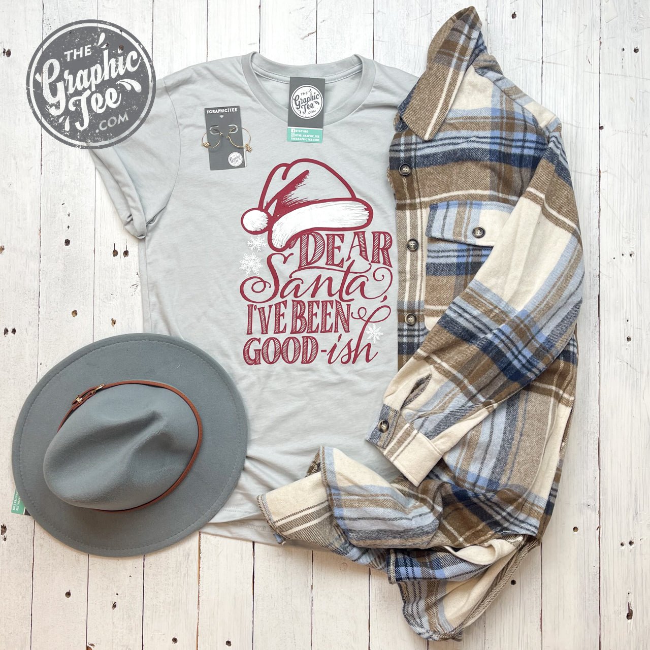 Dear Santa I've Been Good-ish Short Sleeve Tee - The Graphic Tee