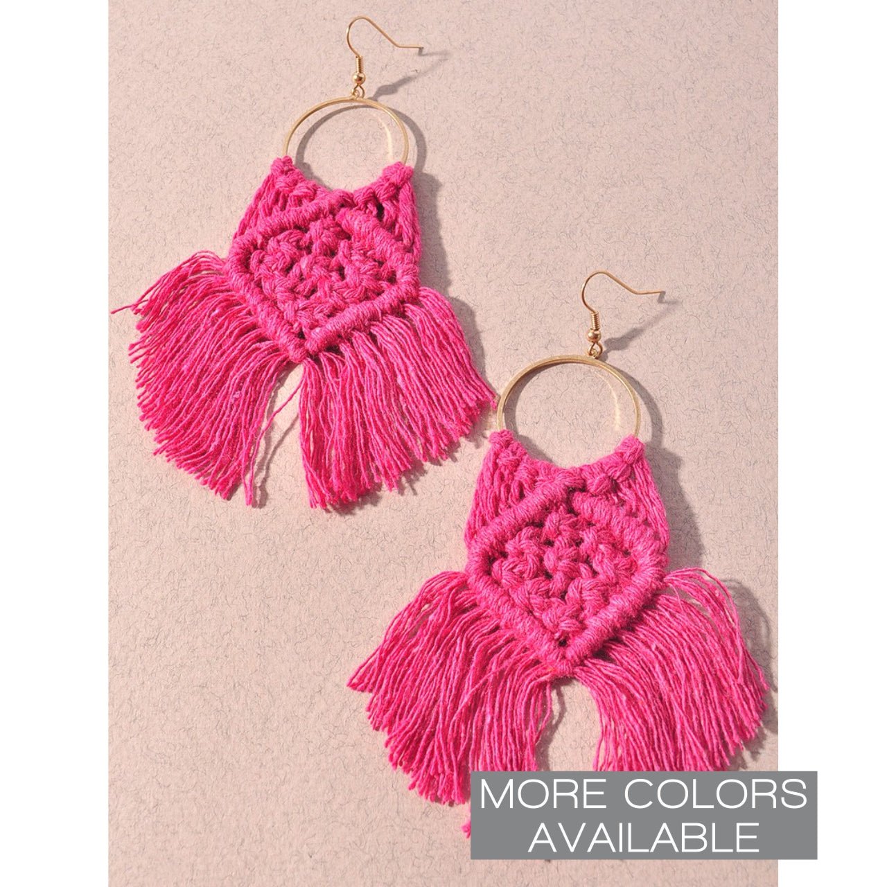 Delilah Hoop Macrame Earrings - The Graphic Tee