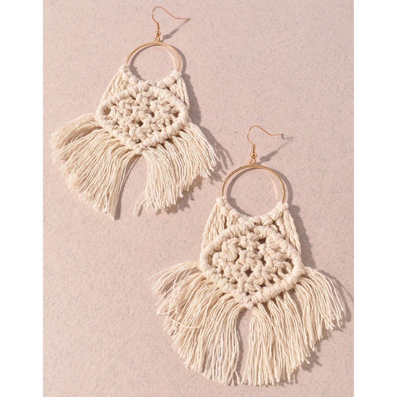 Delilah Hoop Macrame Earrings - The Graphic Tee