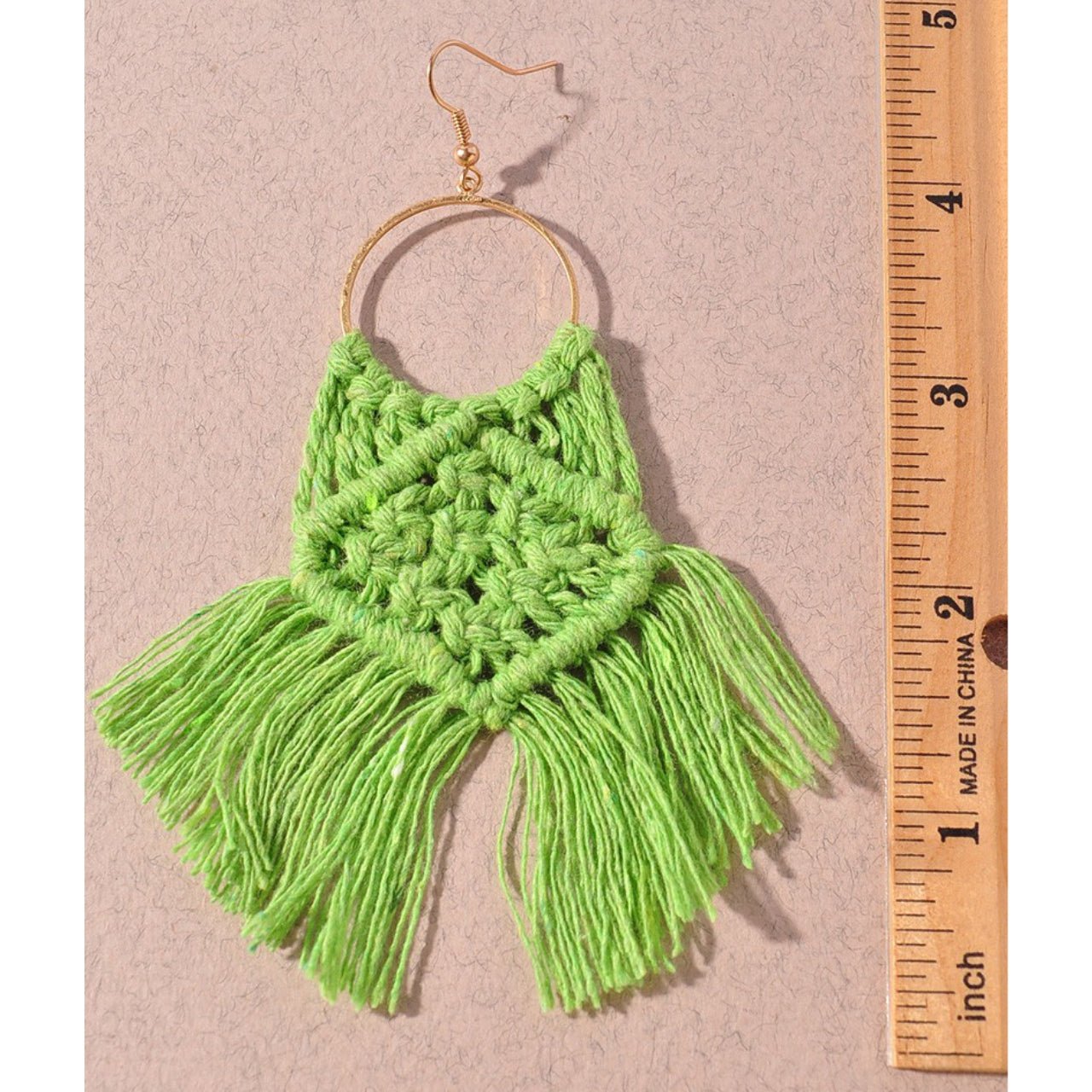 Delilah Hoop Macrame Earrings - The Graphic Tee