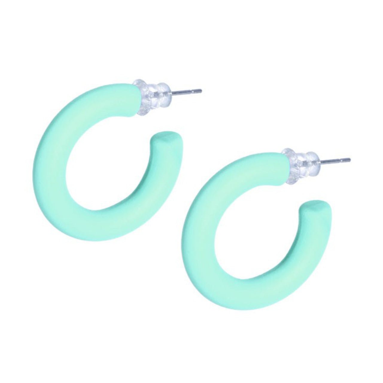 Della Rubber Coated Hoop Earrings - The Graphic Tee