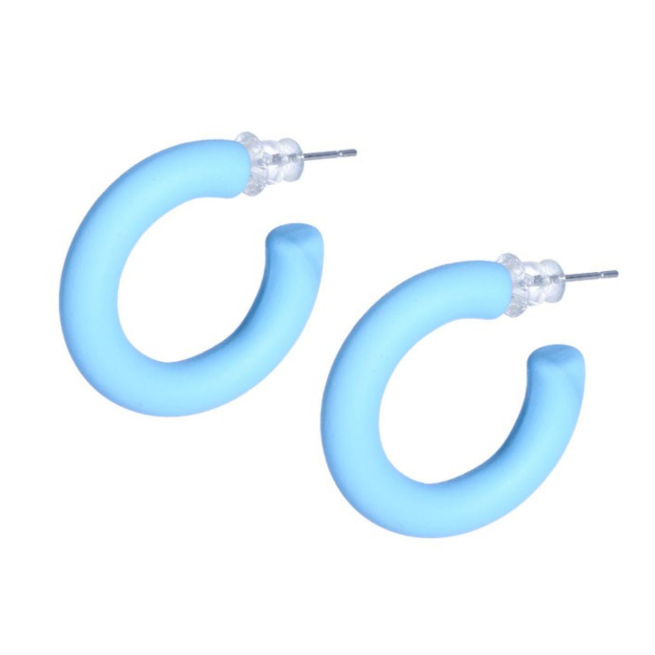 Della Rubber Coated Hoop Earrings - The Graphic Tee